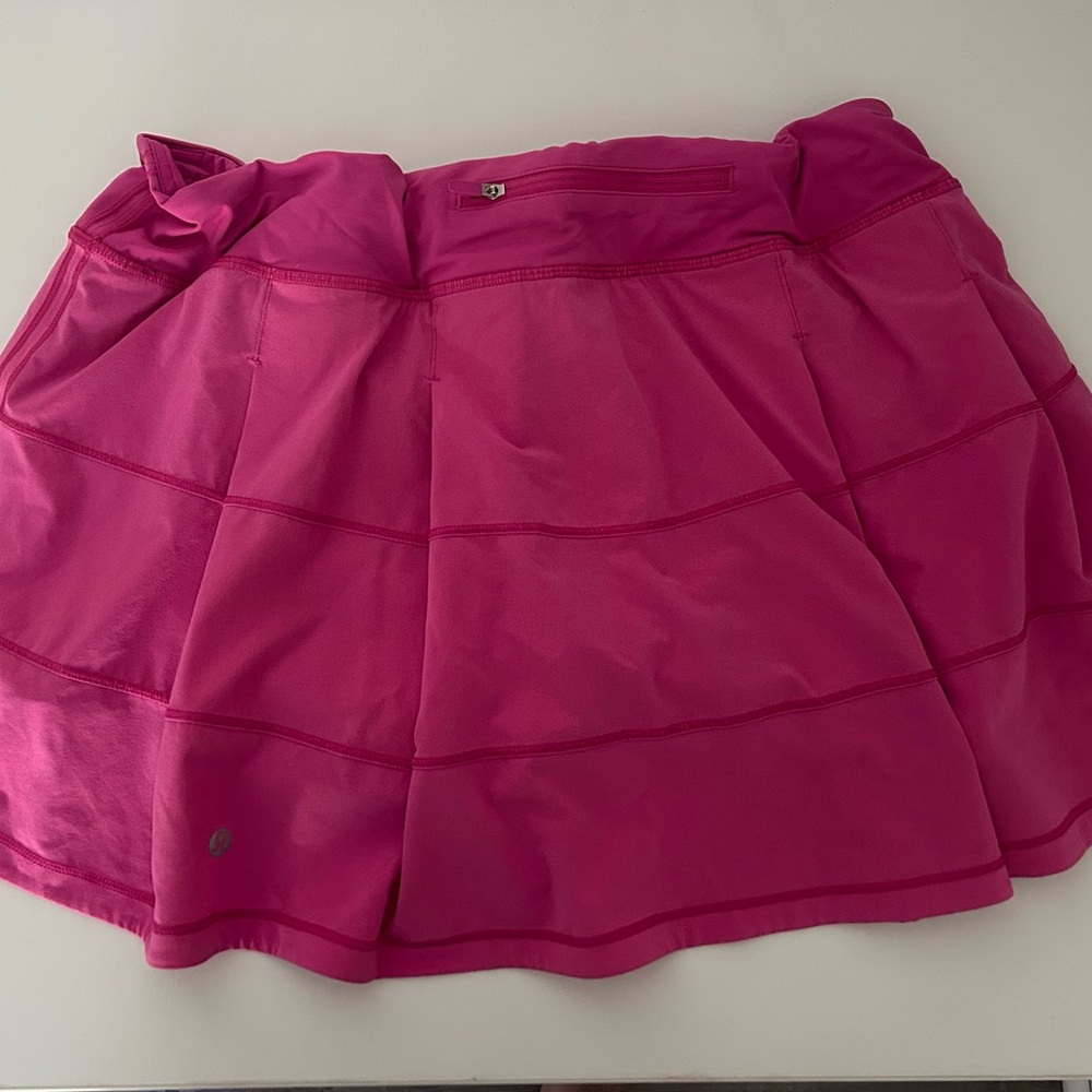 Lululemon Pink Athletic Skirt with built in shorts- size 14